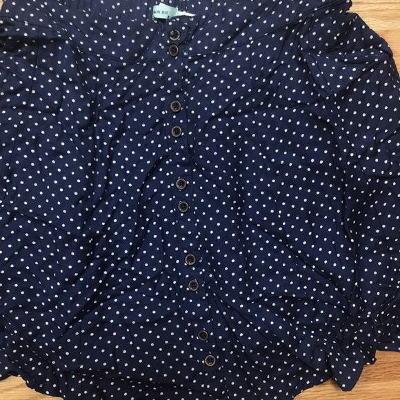 Kimchi blue high waisted navy polka dot skirt - Picture 2 of 3